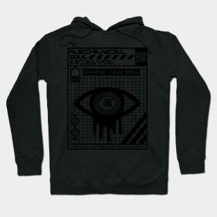 "Charge Your Soul" Black Print Hoodie